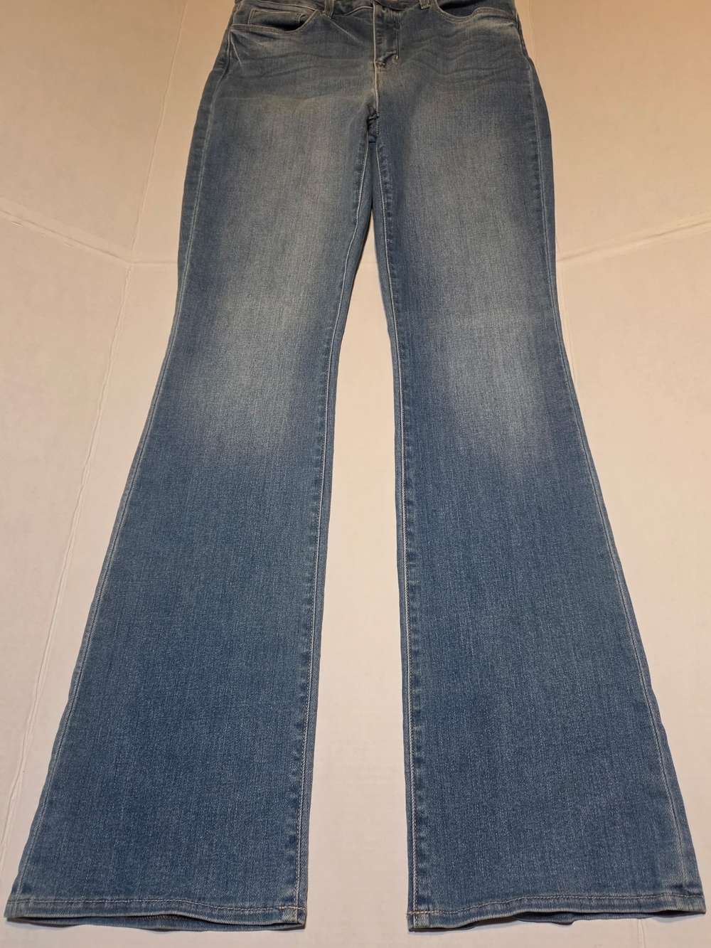 L'AGENCE Medium Blue High-Rise Flare Jeans